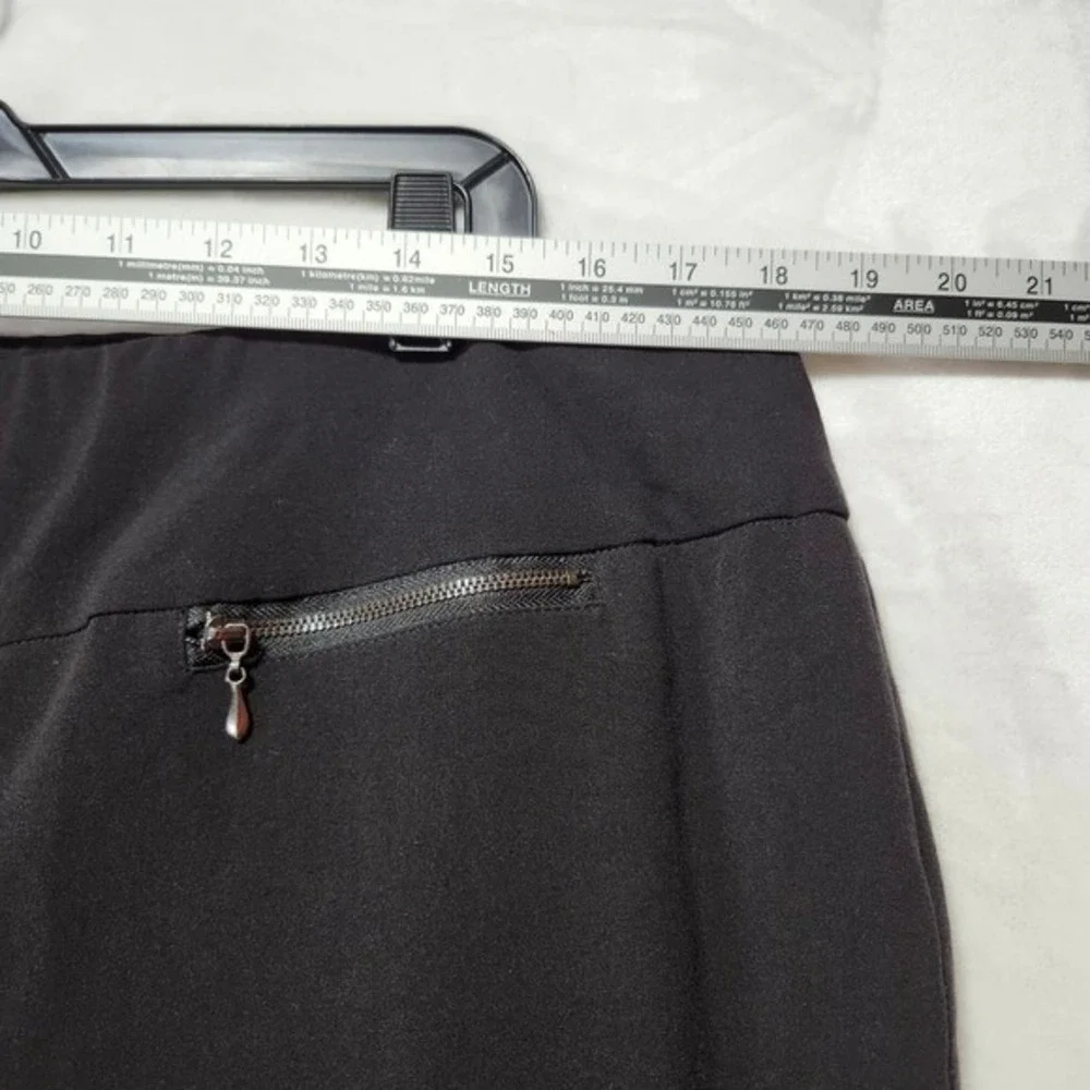 Harbor Bay Collection Women Black Straight Leg‎ Zipper Pocket Pants Plus Size 16